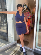 Load image into Gallery viewer, Camila Mini Skirt in Navy
