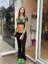 Load image into Gallery viewer, Box Pleat Long Sleeve Top in Fish Party
