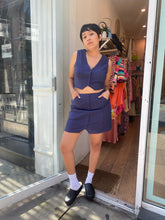 Load image into Gallery viewer, Camila Mini Skirt in Navy
