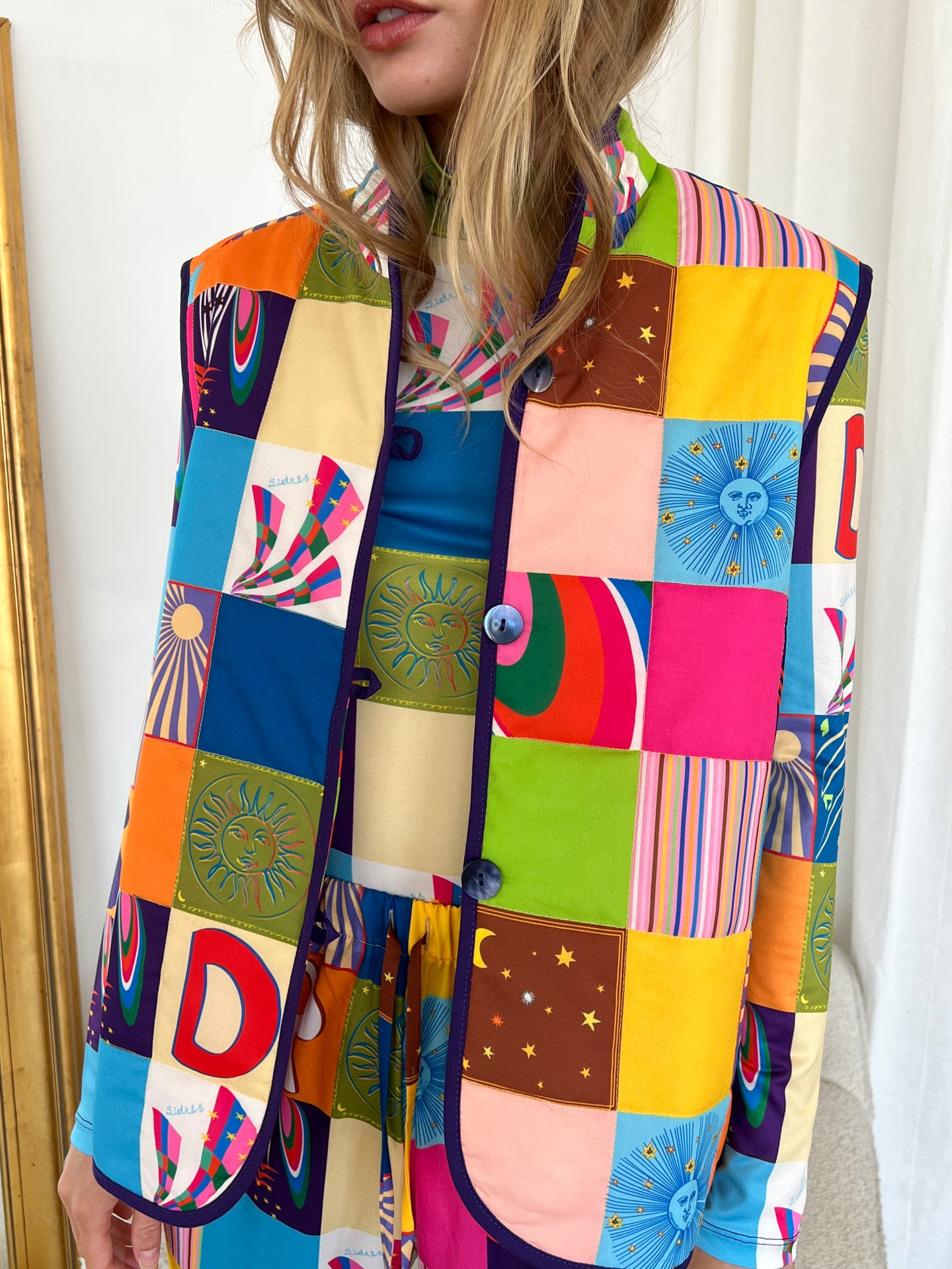 Arisa Jacket in Square Print