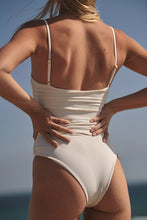 Load image into Gallery viewer, Ruched Maillot in Cream
